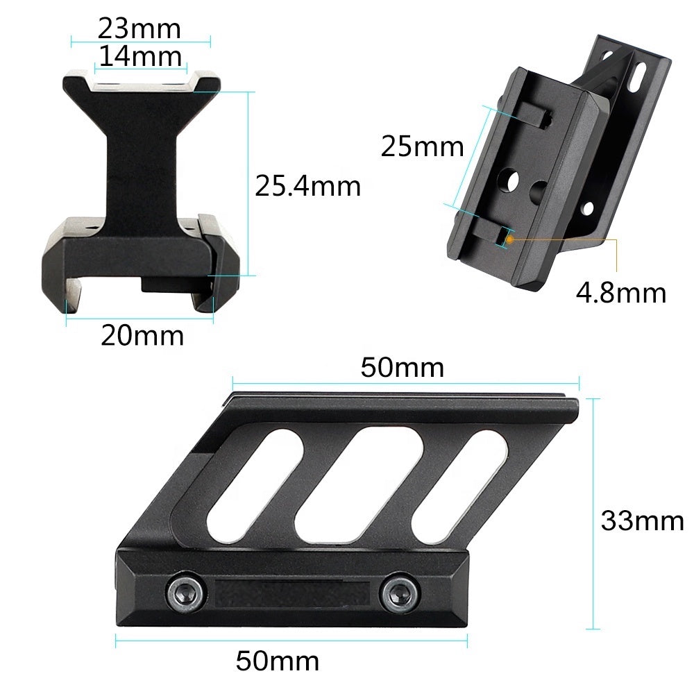 6 Scope Riser 6 Pack Scope Riser Mount / Optic Base Riser 20mm Picatinny For Red Dot ...