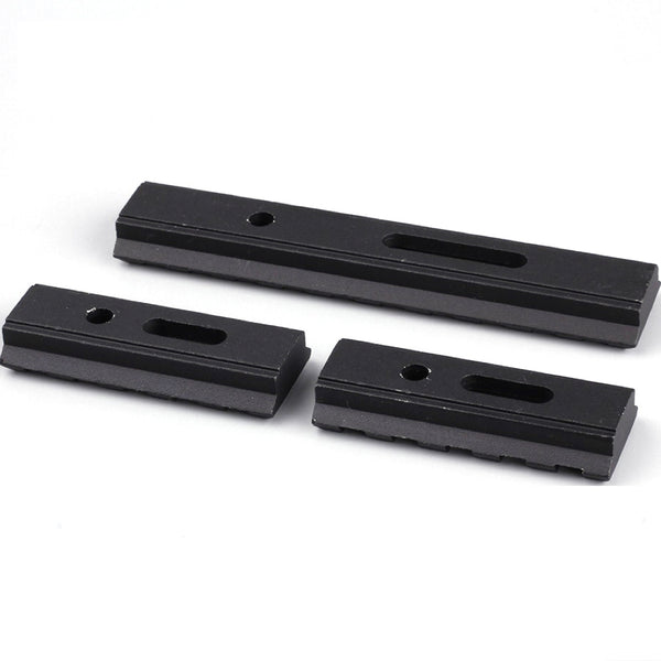 4 Pack 3 pc Set MOE Picatinny Weaver Rail Section Aluminum 2-5 Slot, 1-10 Slot