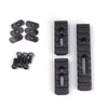 4 Pack 3 pc Set MOE Picatinny Weaver Rail Section Aluminum 2-5 Slot, 1-10 Slot