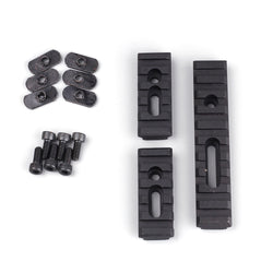 3 pc Set MOE 20m Picatinny Weaver Rail Section Aluminum (2)-5 Slot, (1)-10 Slot