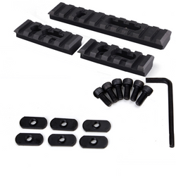 3 pc Set MOE 20m Picatinny Weaver Rail Section Aluminum (2)-5 Slot, (1)-10 Slot