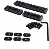 4 Pack 3 pc Set MOE Picatinny Weaver Rail Section Aluminum 2-5 Slot, 1-10 Slot