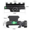 4 Slot Scope Riser 20mm Rail Mount Medium Profile Base W/Bubble Level