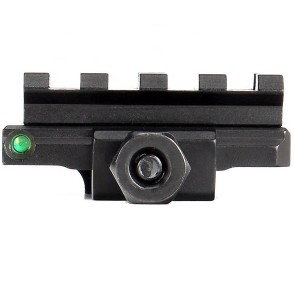 4 Slot Scope Riser 20mm Rail Mount Medium Profile Base W/Bubble Level