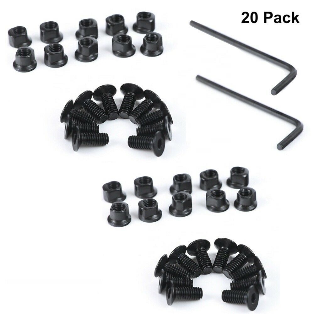 20 Pack KeyMod Key Mod Screw Nut & Replacement Set for Rail Sections W ...